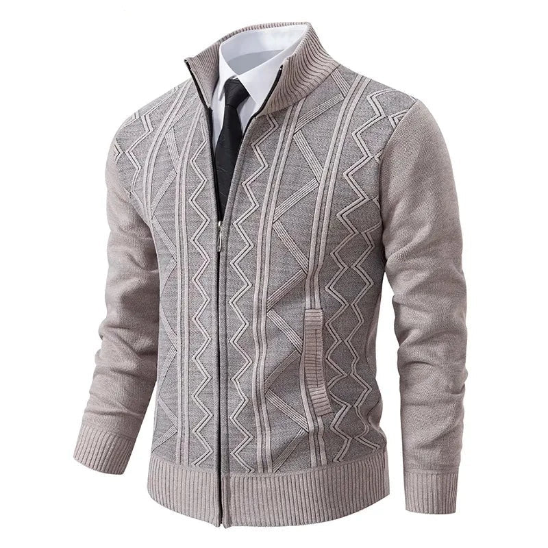 Warm Padded Men's Knit Coat