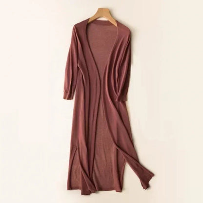 Women's Open Front Long Cardigan Sweater - ModishWorld