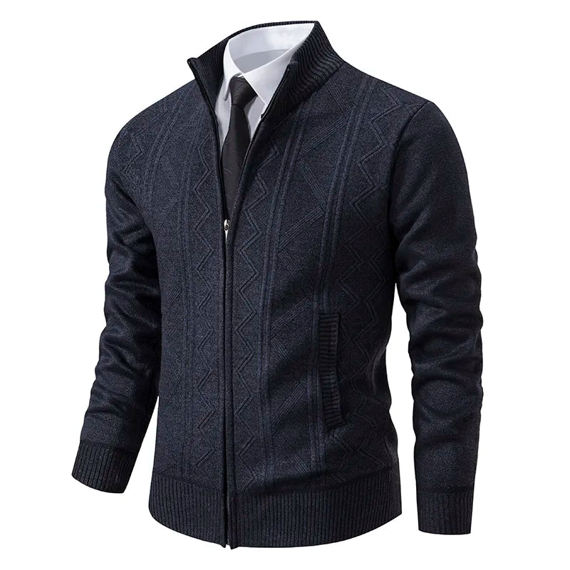 Warm Padded Men's Knit Coat