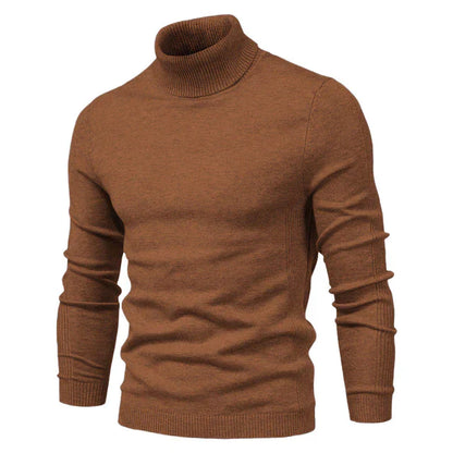Fitted Crew Neck Knit Sweater for Men