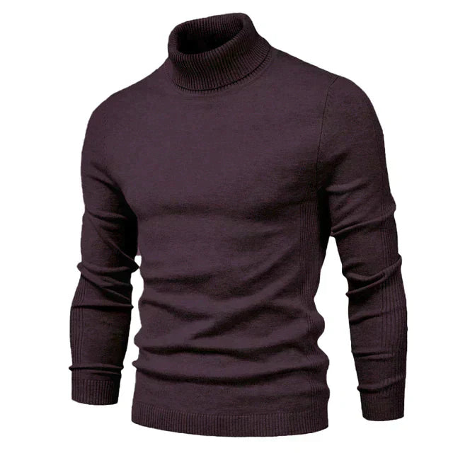 Men's Slim Fit Crew Neck Sweater - Ribbed Knit Style