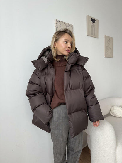 Women's Slim Insulated Down Coat - Warm Winter Jacket