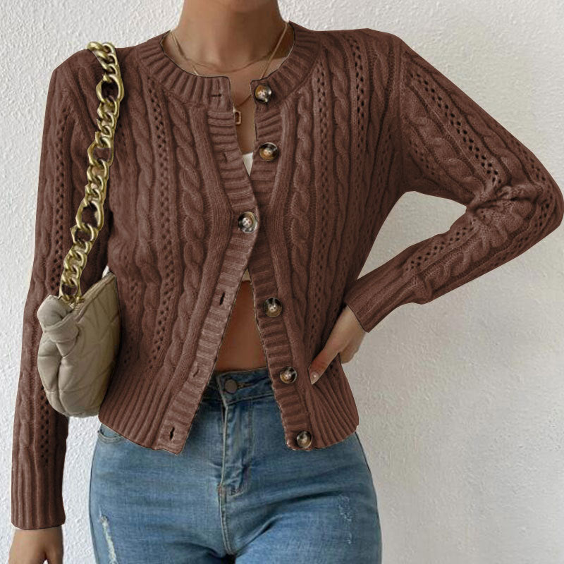 Soft Women's Cable Knit Sweater - Classic Fit Cardigan