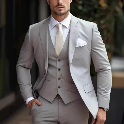 Men's Classic Fit Three Piece Suit