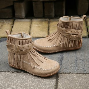 Women's Western Fringe Ankle Boots with Studs - ModishWorld