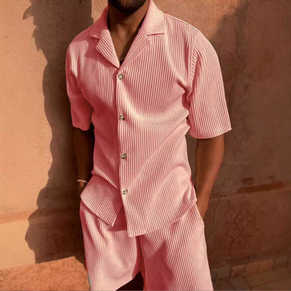 Relaxed Fit Shirt and Shorts Combo for Men