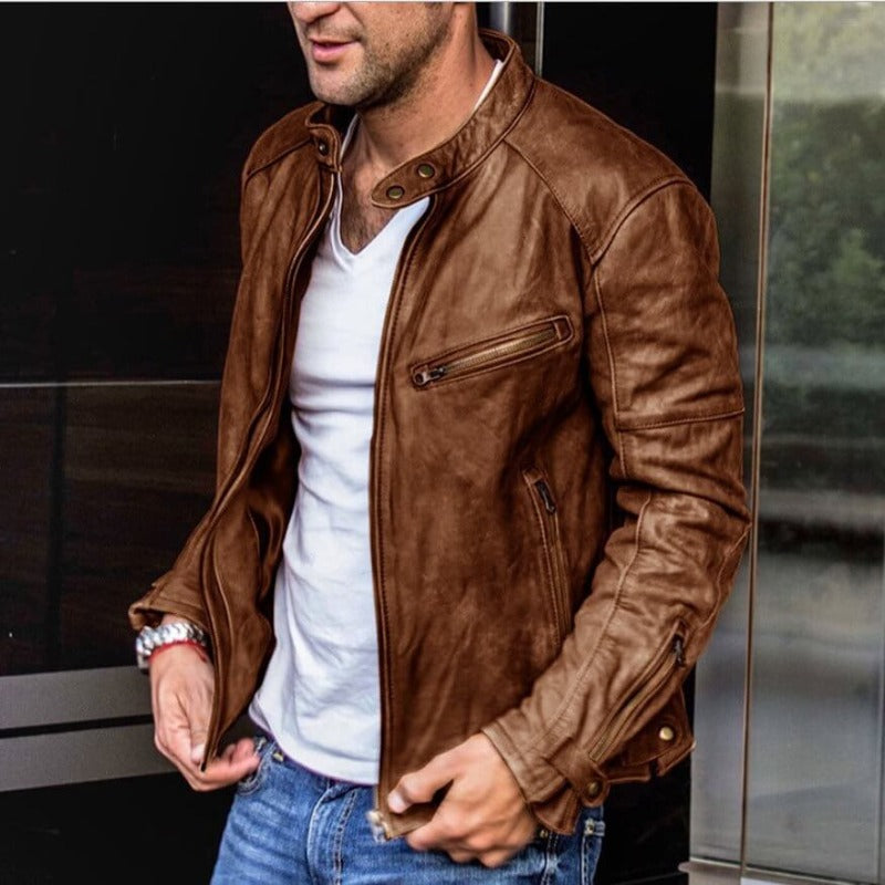 Premium Leather Biker Jacket for Men