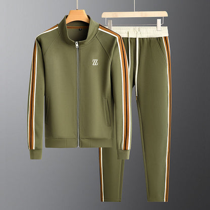 Men's Fashionable 2 Piece Athletic Tracksuit Set