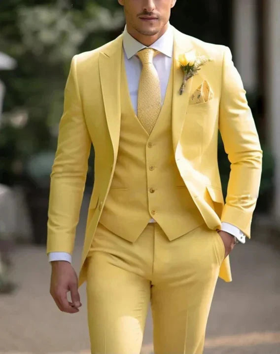 Men's Classic Fit Three Piece Suit - ModishWorld