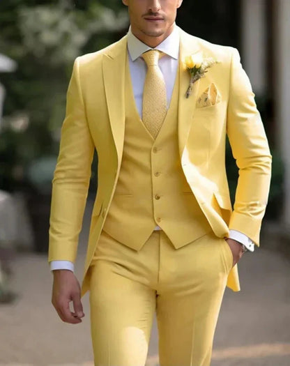 Men's Classic Fit Three Piece Suit - ModishWorld
