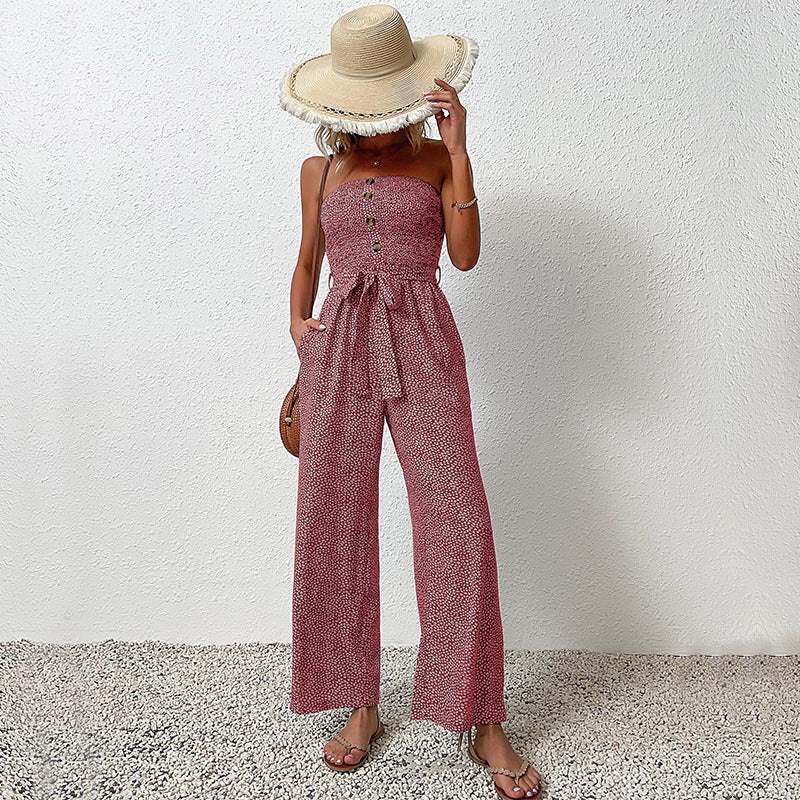 Women's Sleeveless Loose-Fit Jumpsuit - Easy Summer Wear
