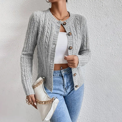 Soft Women's Cable Knit Sweater - Classic Fit Cardigan - ModishWorld