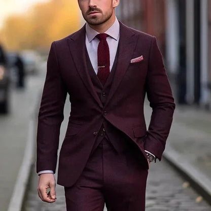 Men's Classic Fit Three Piece Suit