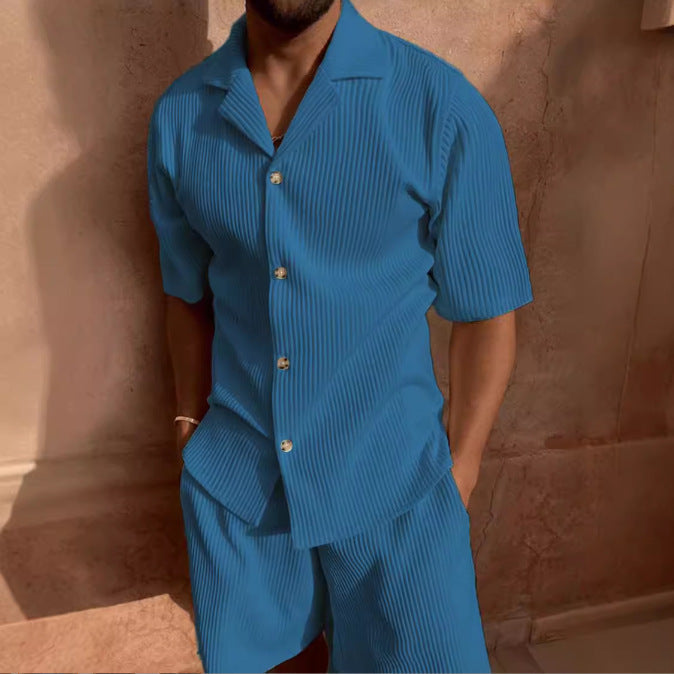 Relaxed Fit Shirt and Shorts Combo for Men