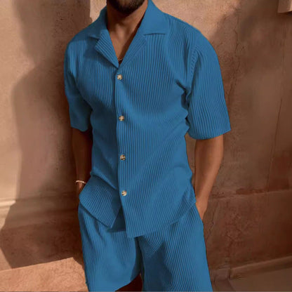 Relaxed Fit Shirt and Shorts Combo for Men