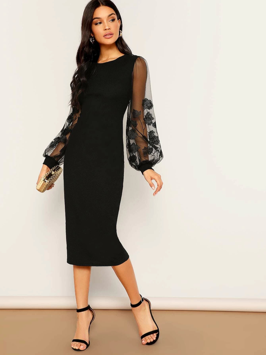 Classic Knee Length Midi Dress - Modish World