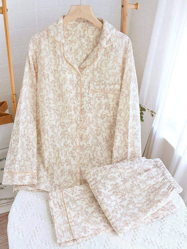 Women's Soft Floral Cotton Pajama Set