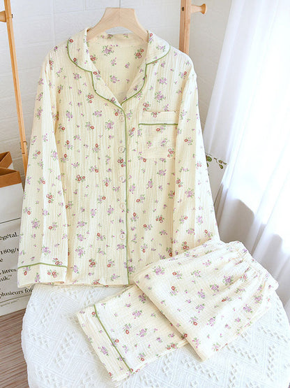 Women's Soft Floral Cotton Pajama Set