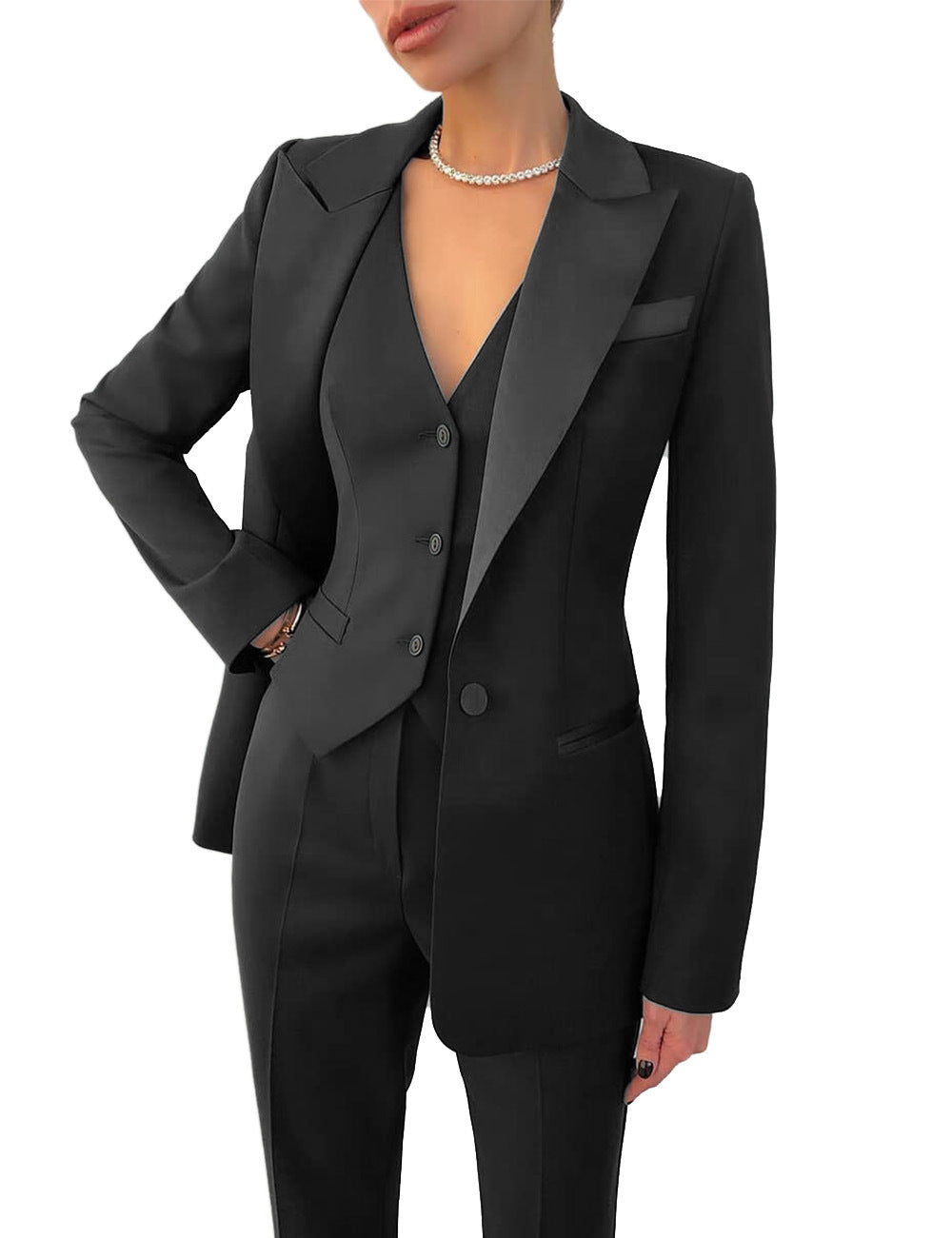 Classic 3-Piece Formal Ladies Suit Set - ModishWorld