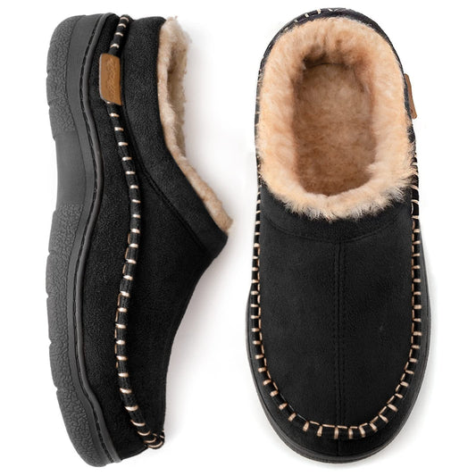 Warm Fleece Lined Moccasin Slippers for Men - ModishWorld