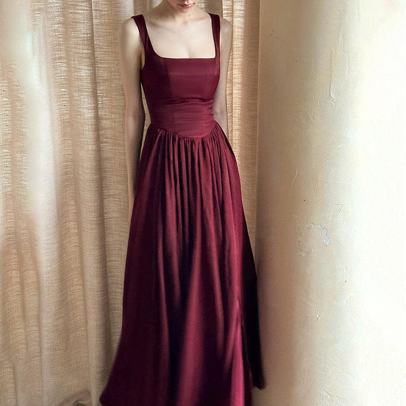 Ladies' Bright Red Flowy Maxi Dress - Perfect Summer Dress - ModishWorld