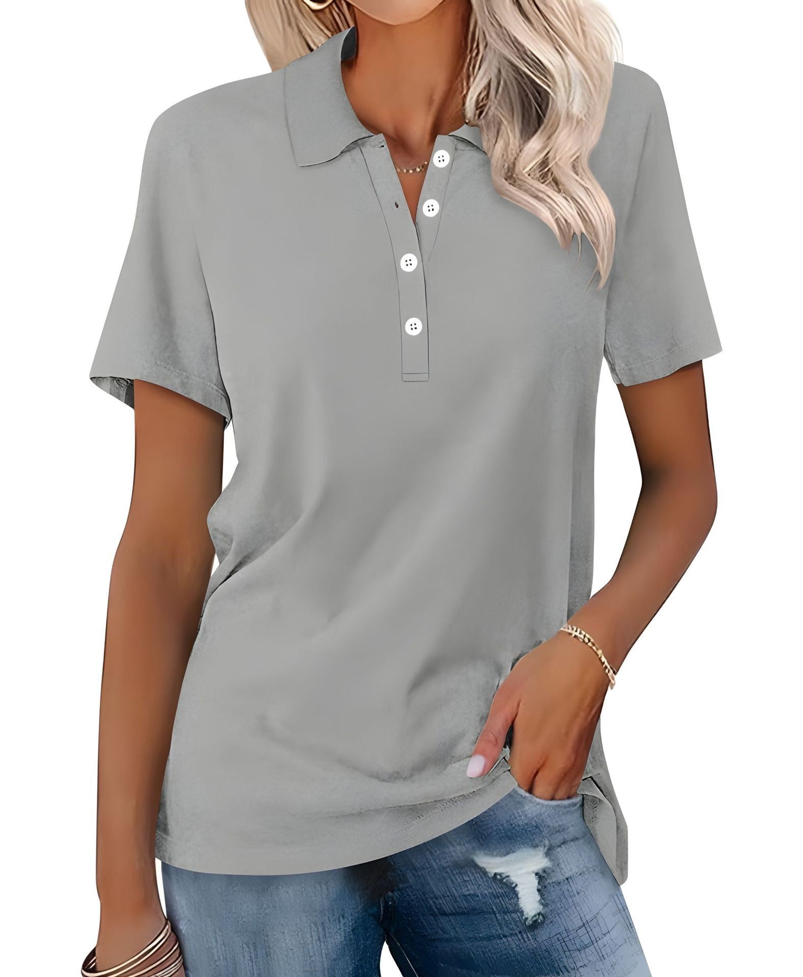 Lightweight Comfortable Polo Shirt for Ladies - ModishWorld