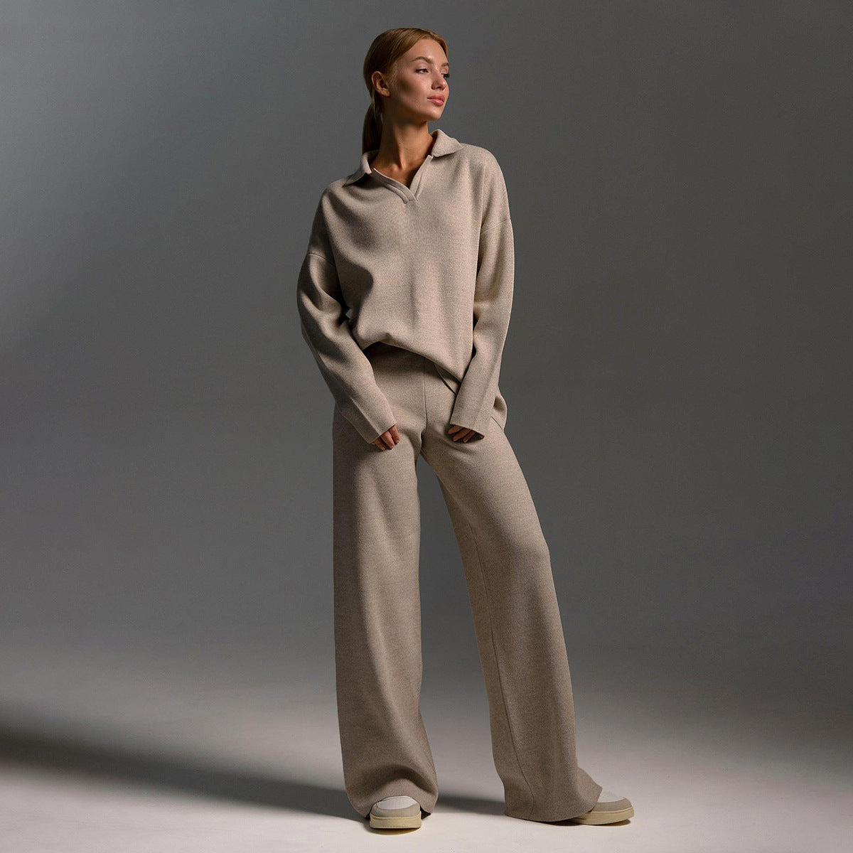 Feminine Crew Neck Wool Sweater - ModishWorld