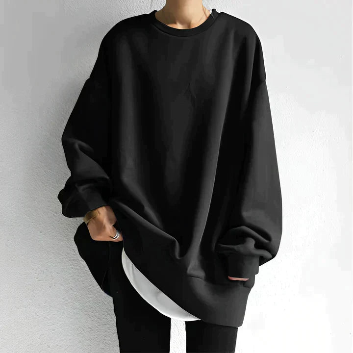 Relaxed Fit Crew Neck Women's Sweatshirt - ModishWorld