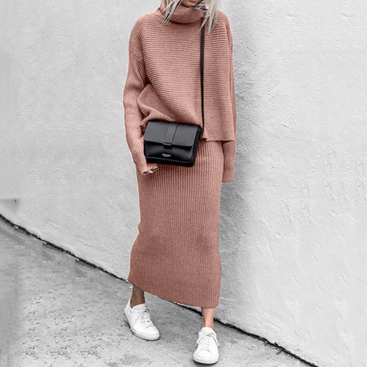 Warm Women's Cable Knit Sweater Set - ModishWorld