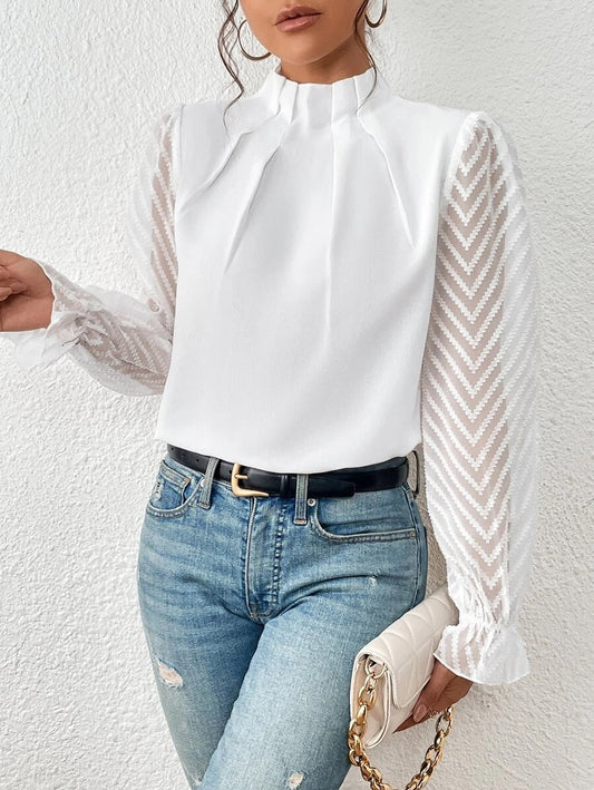 Classic Feminine Long Sleeve Top - ModishWorld