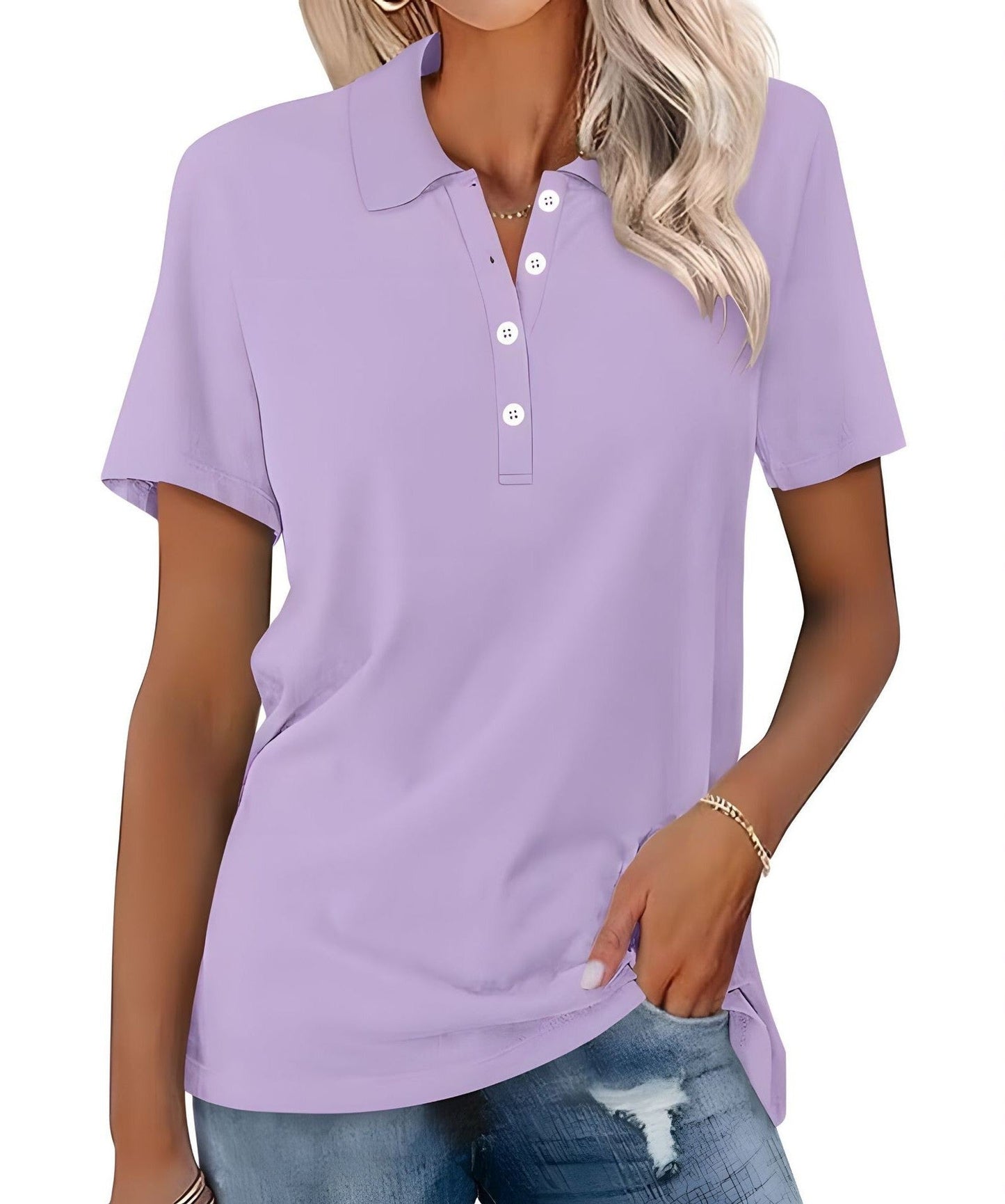 Lightweight Comfortable Polo Shirt for Ladies