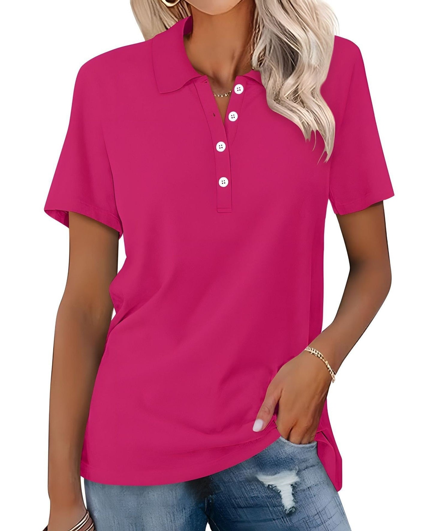 Lightweight Comfortable Polo Shirt for Ladies