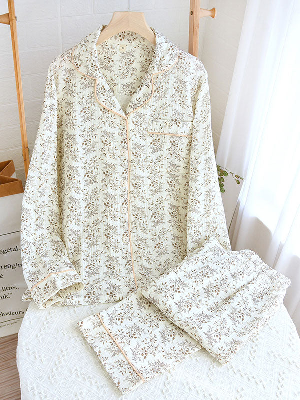Women's Soft Floral Cotton Pajama Set