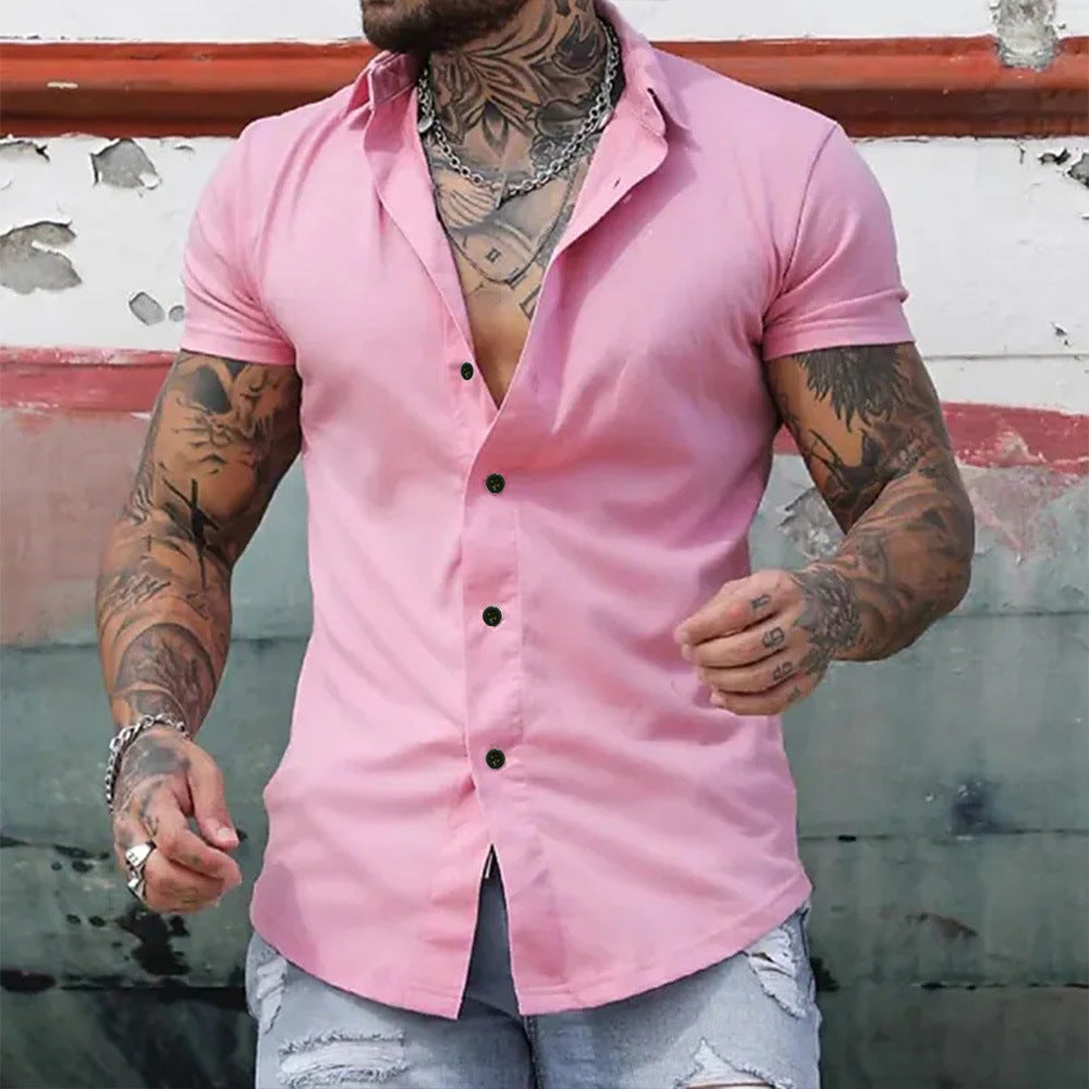 Slim Fit Casual Mens Short Sleeve Tee