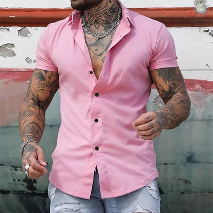 Slim Fit Casual Mens Short Sleeve Tee