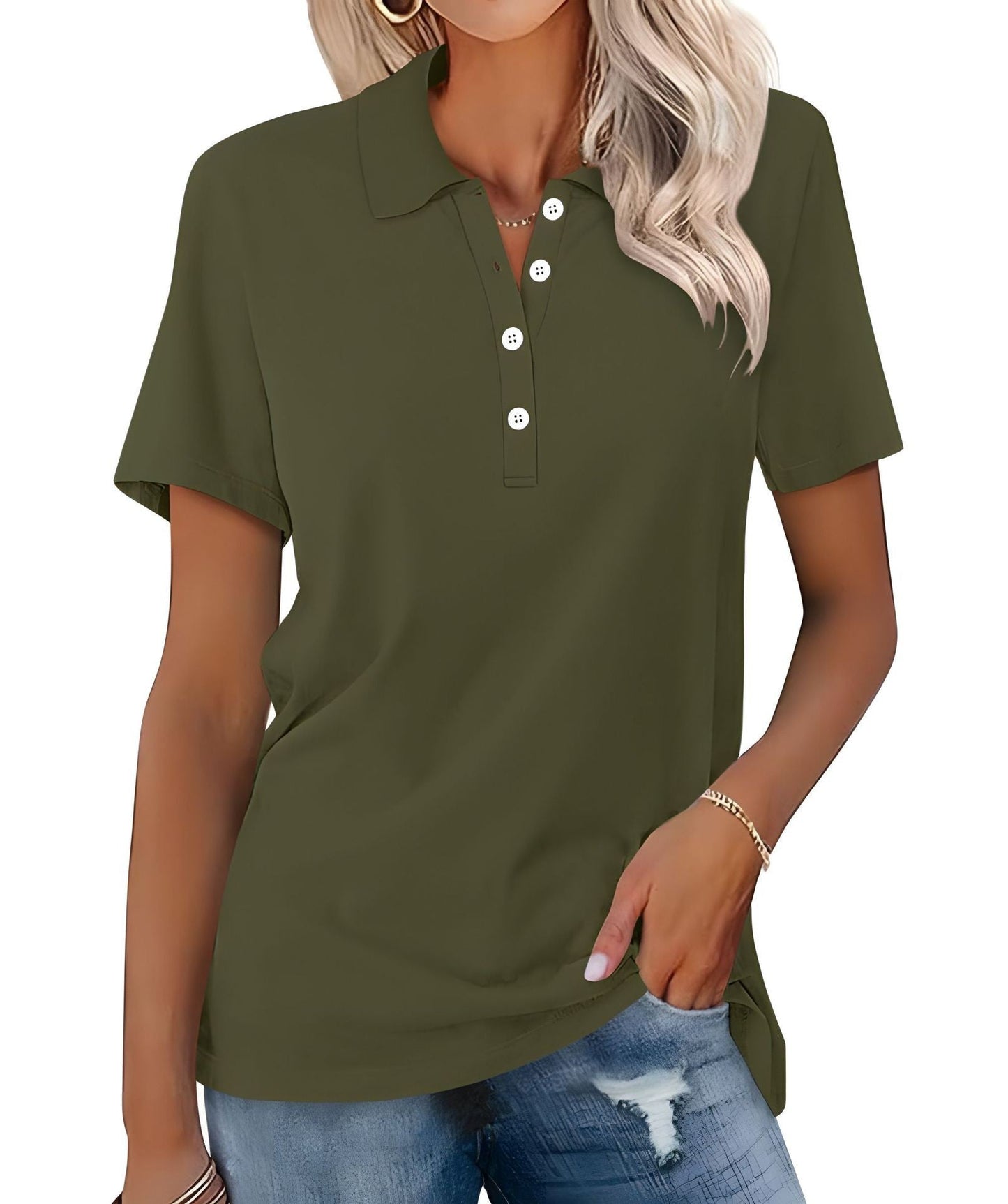 Lightweight Comfortable Polo Shirt for Ladies