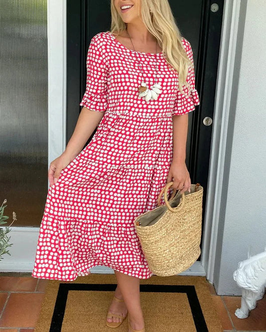 Casual Knee Length Summer Dress - ModishWorld