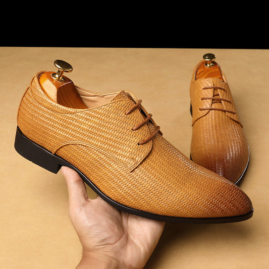 Classic Mens Leather Dress Shoes - Formal Pointed Toe - Modish World
