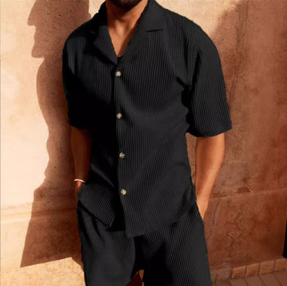 Relaxed Fit Shirt and Shorts Combo for Men