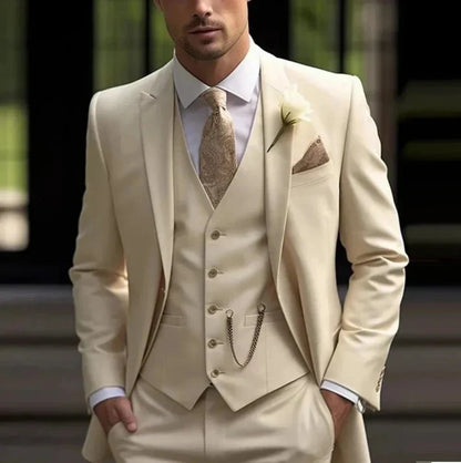 Men's Classic Fit Three Piece Suit