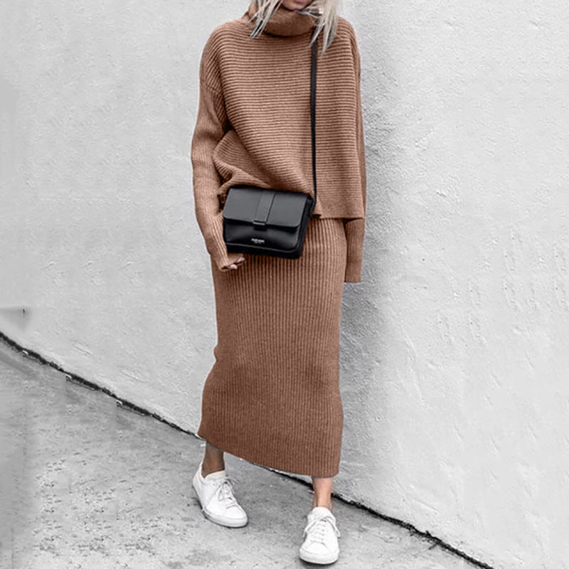 Warm Women's Cable Knit Sweater Set