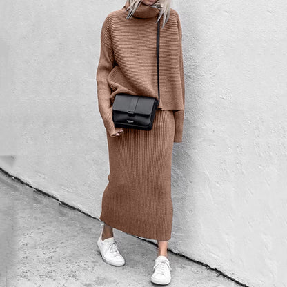 Warm Women's Cable Knit Sweater Set