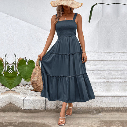 Floral Midi Dress for Women - Ruffled Summer Dress