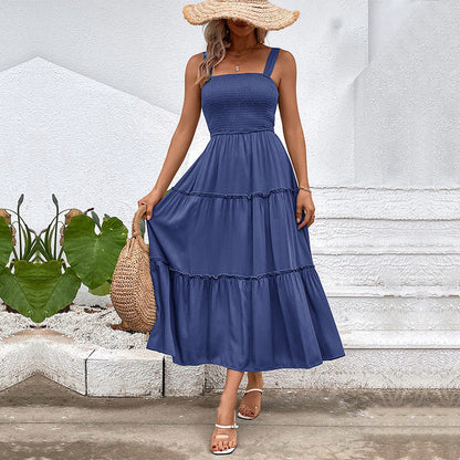 Floral Midi Dress for Women - Ruffled Summer Dress