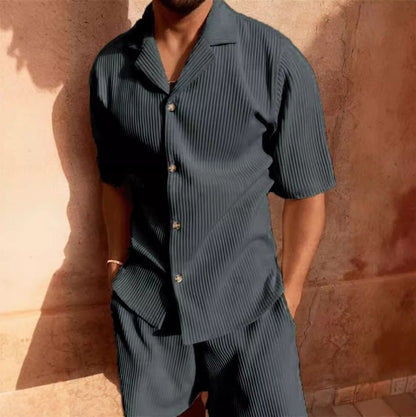 Relaxed Fit Shirt and Shorts Combo for Men