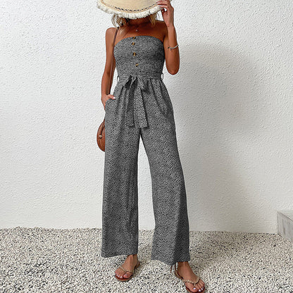 Women's Sleeveless Loose-Fit Jumpsuit - Easy Summer Wear