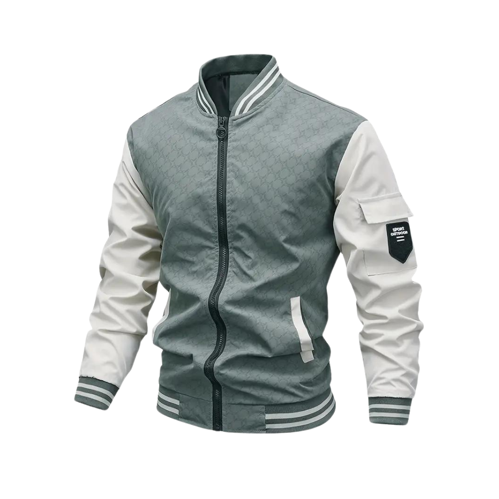 Stylish Men's Bomber Leather Jacket