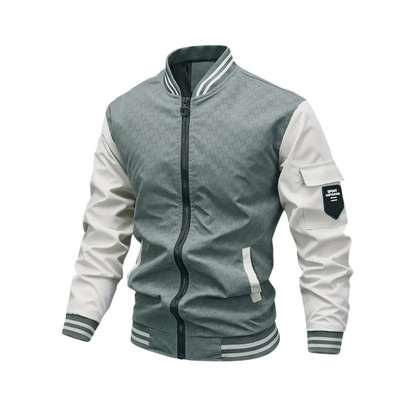 Stylish Men's Bomber Leather Jacket
