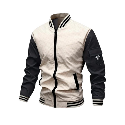 Men's Quilted Bomber Jacket with Zip Pockets - ModishWorld