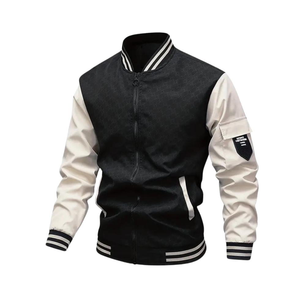 Stylish Men's Bomber Leather Jacket